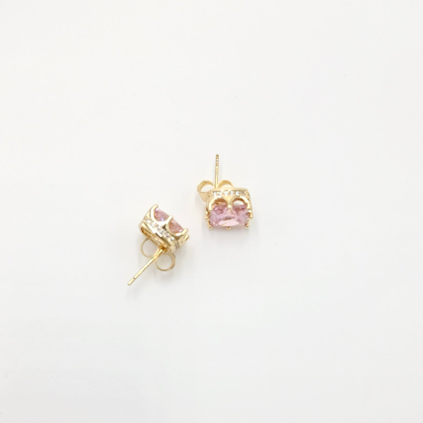 small pink earrings. size small