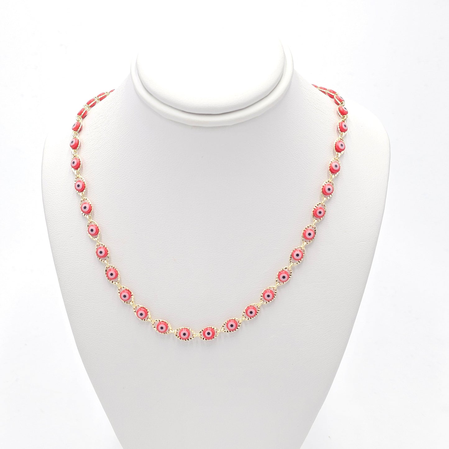 red eyes necklace, size 45 cm