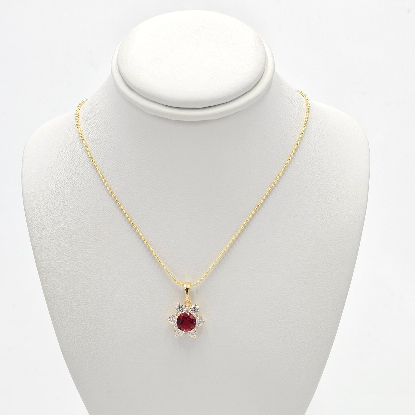 crystal multicolor pendant and ball chain. size 18 inches