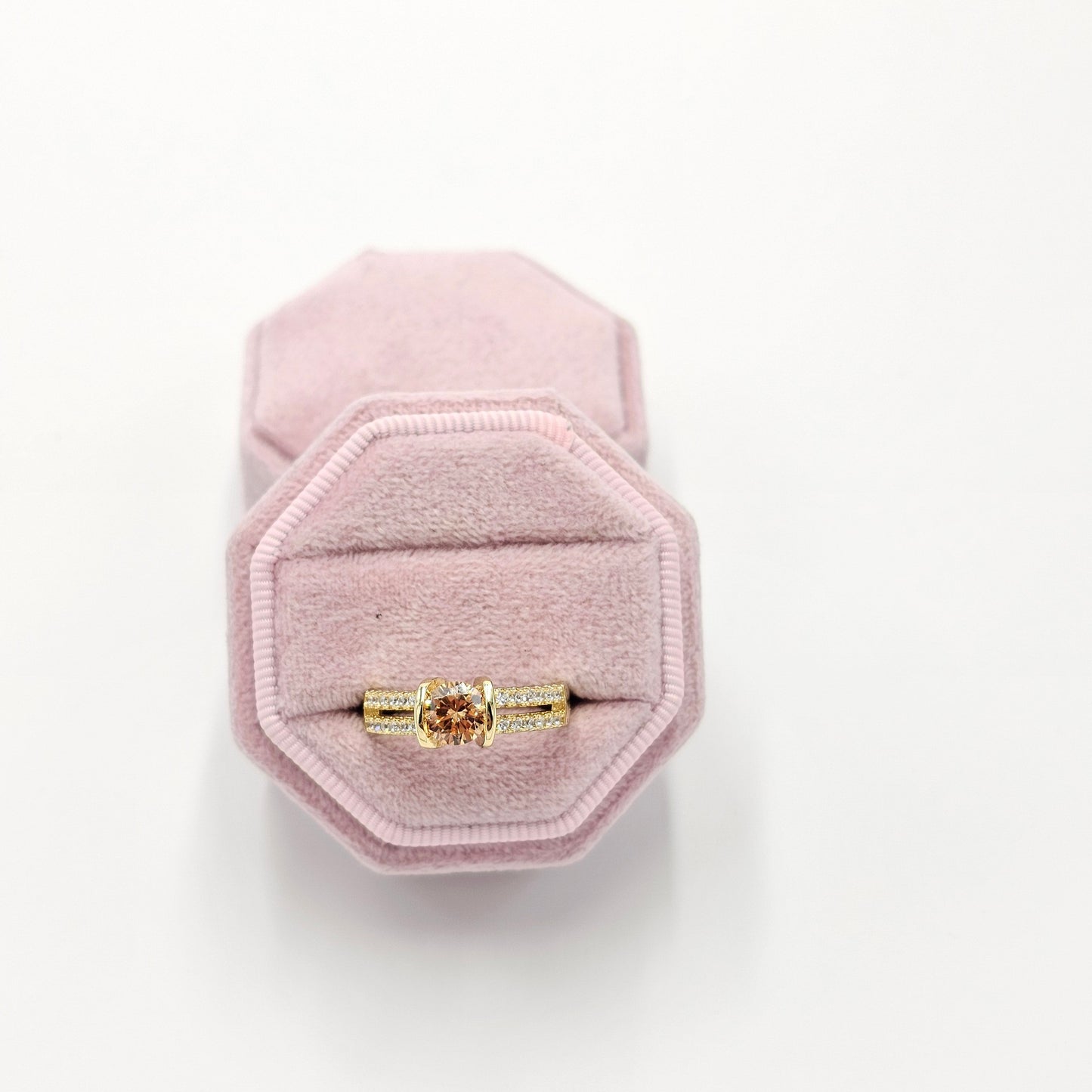 amber zircon ring