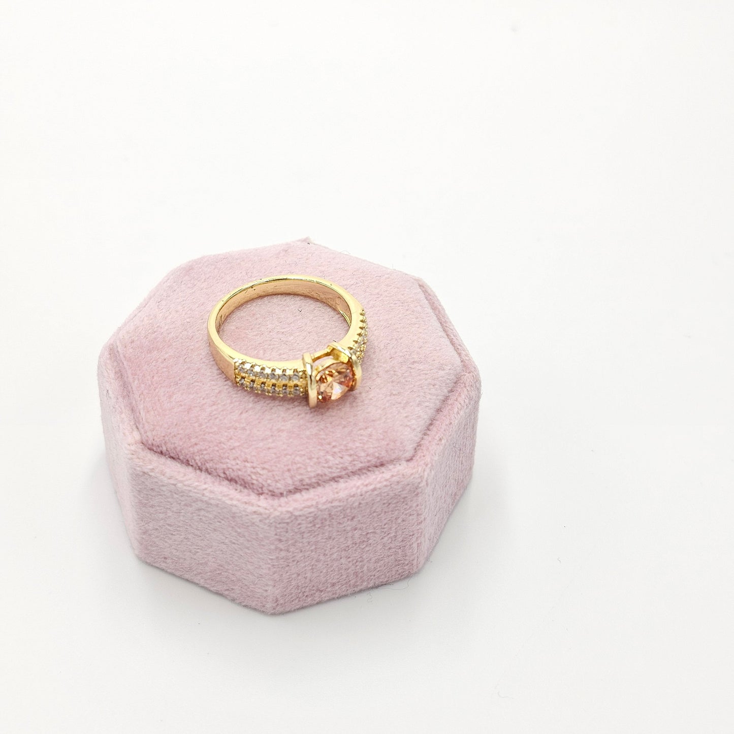 amber zircon ring