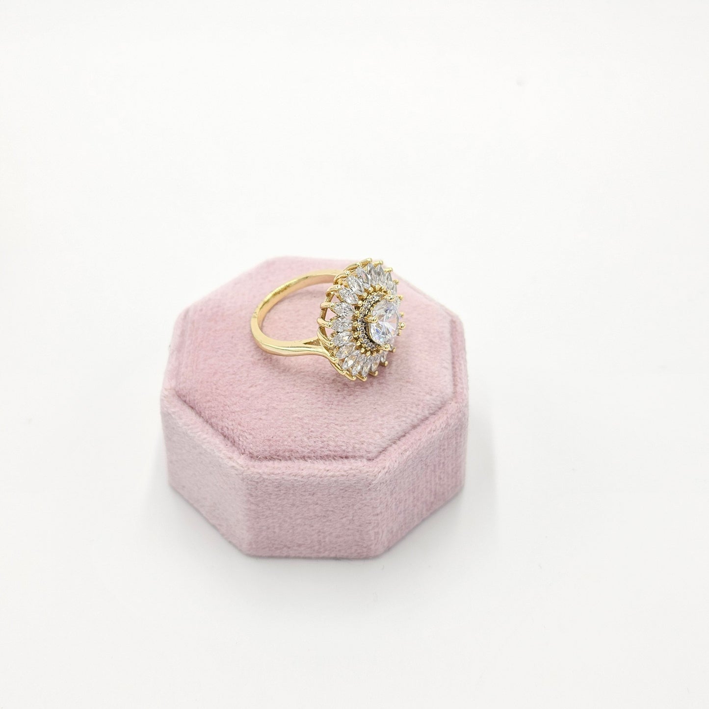 clear zircon ring.