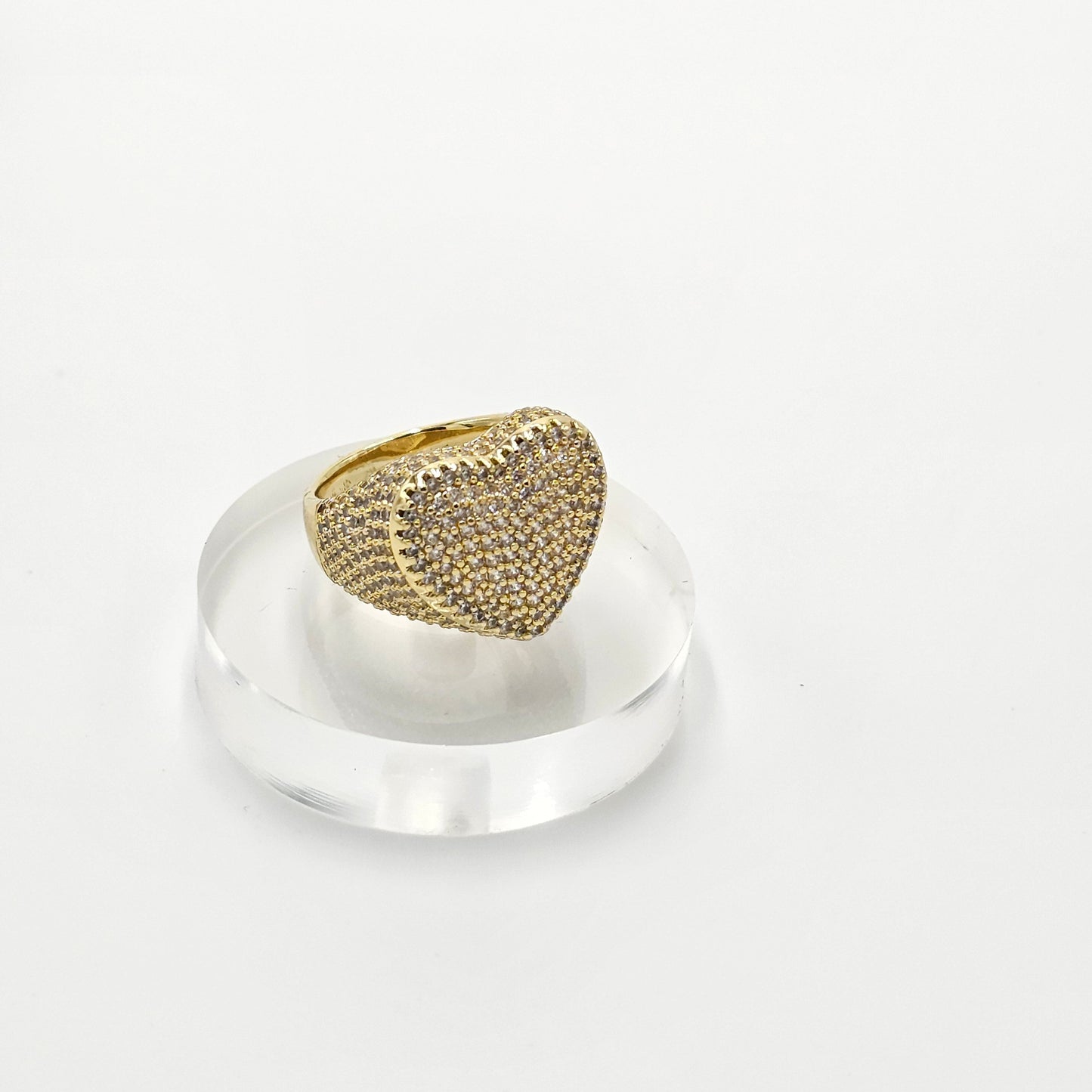 zircon heart ring