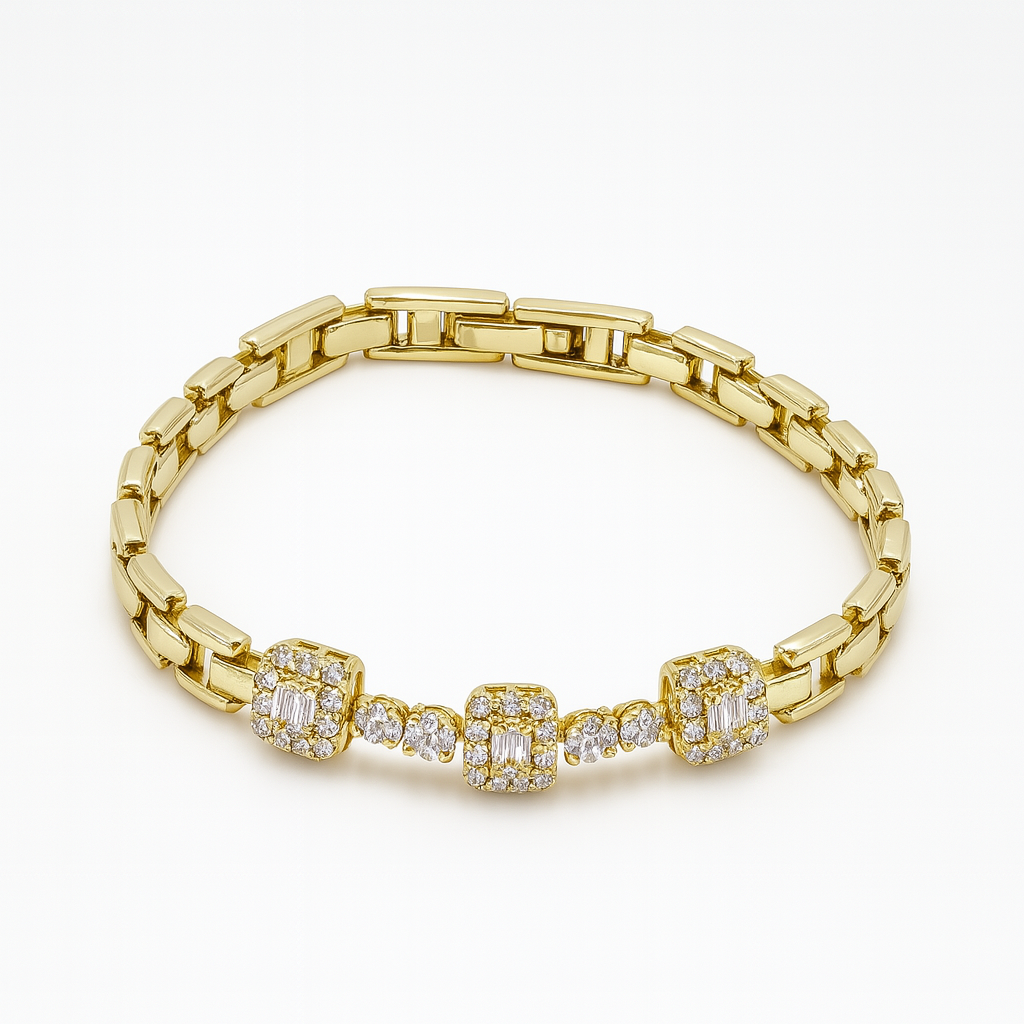 zircon bracelet. size 17 cm