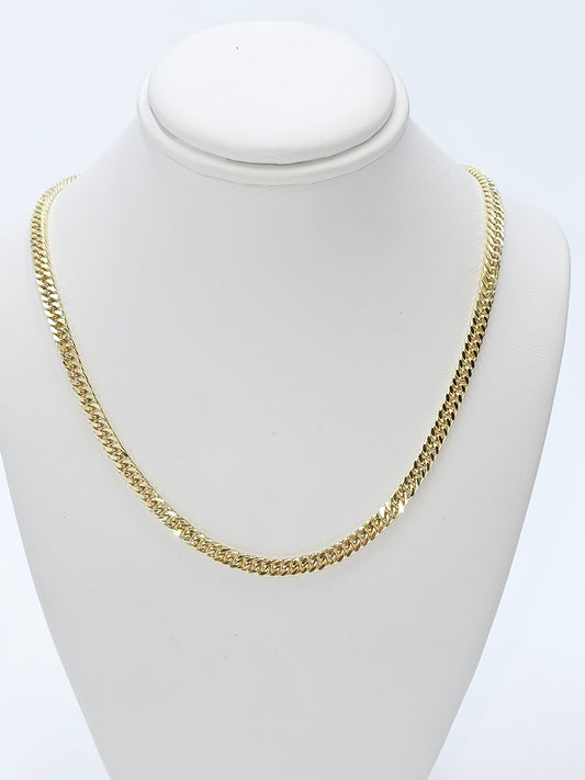 Cuban link chain.  4mm