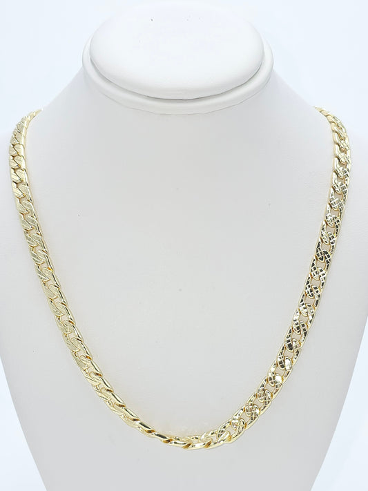 Cuban link chain.  6mm