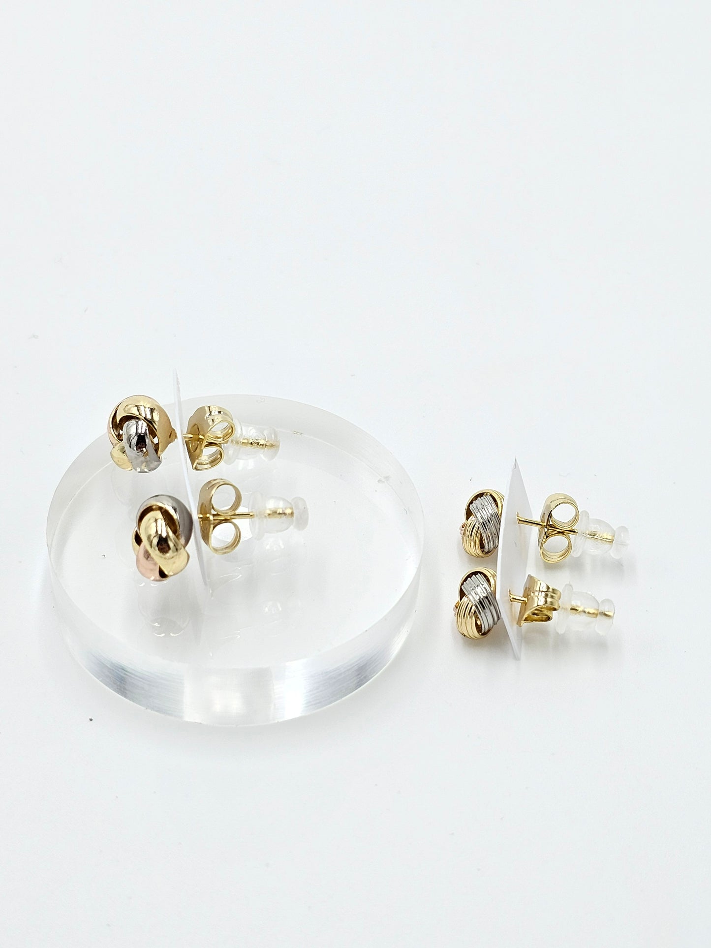 tricolor Knot earring