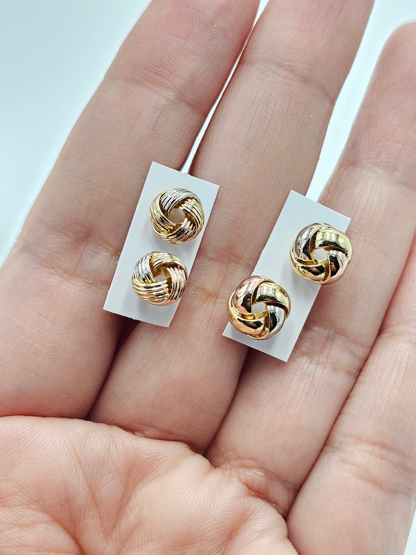 tricolor Knot earring