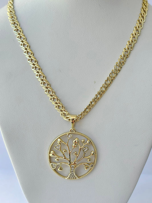 Espanola Chain and life tree pendant.  5mm