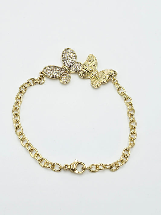 Two butterfly bracelet