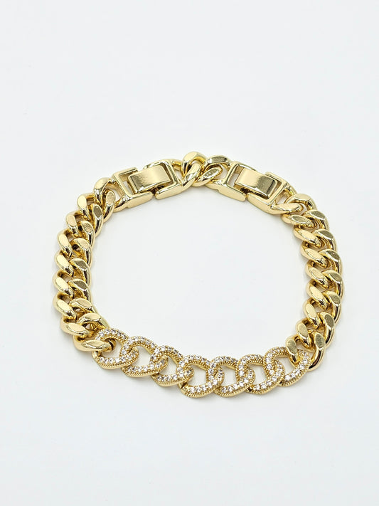 Zircon cuban link bracelet