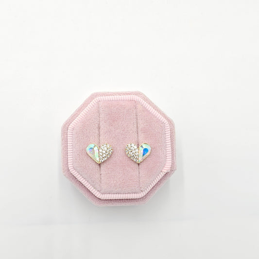 galaxy heart earrings. size small
