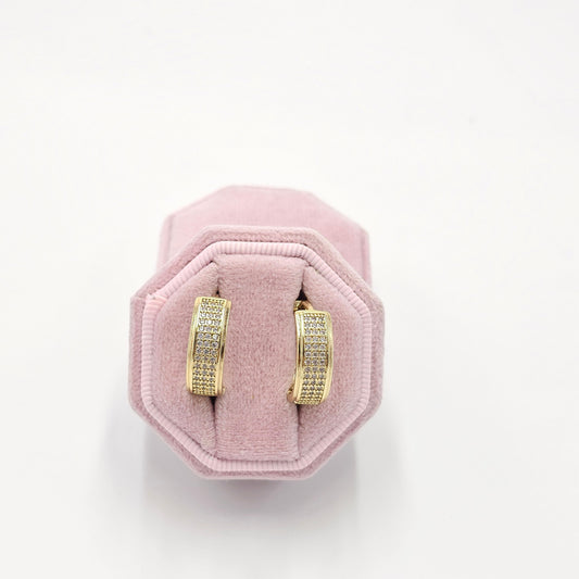zircon hoops. size small