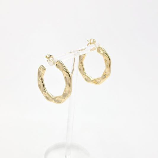 golden hoops. size medium