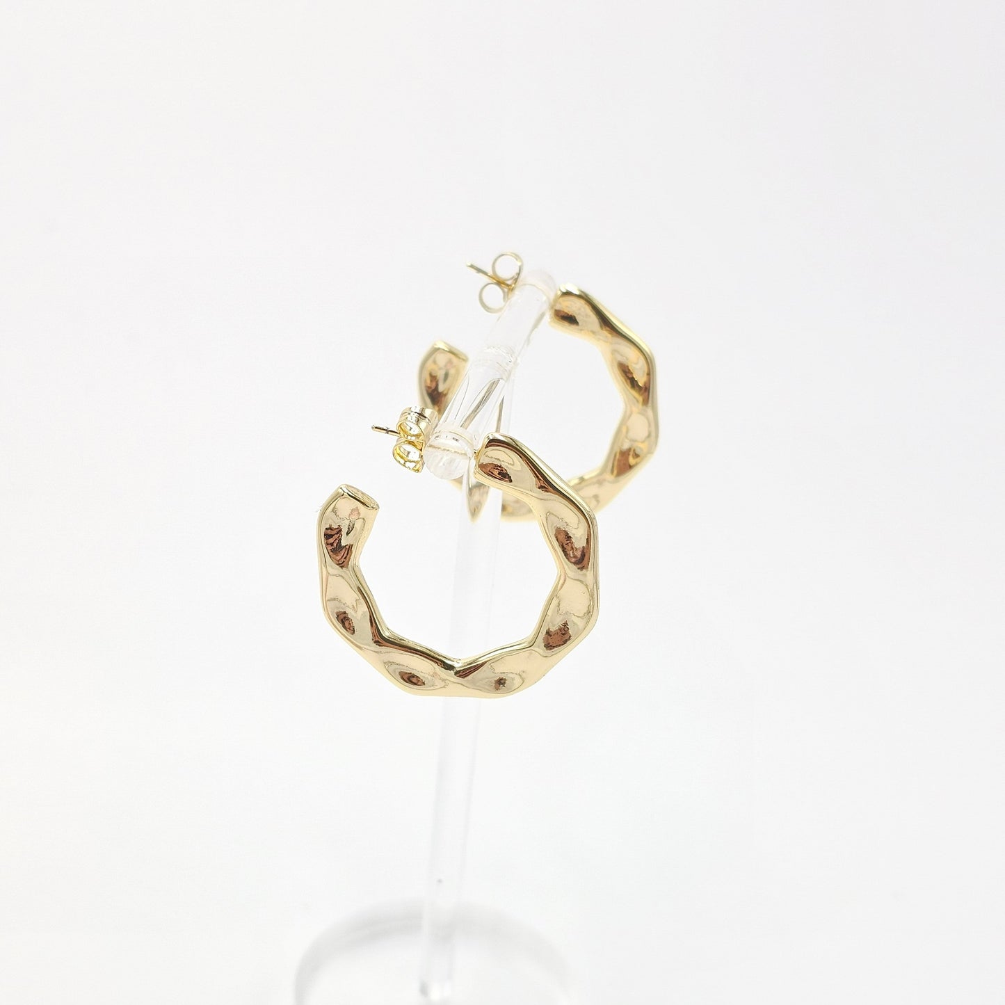 golden hoops. size medium