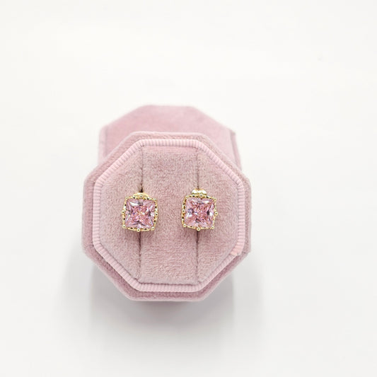small pink earrings. size small