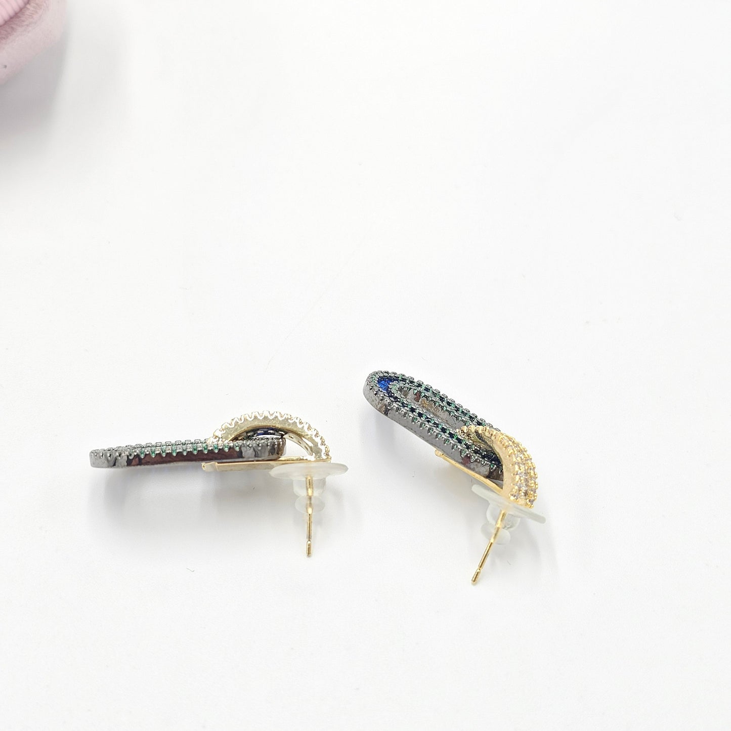 blue earrings. size medium