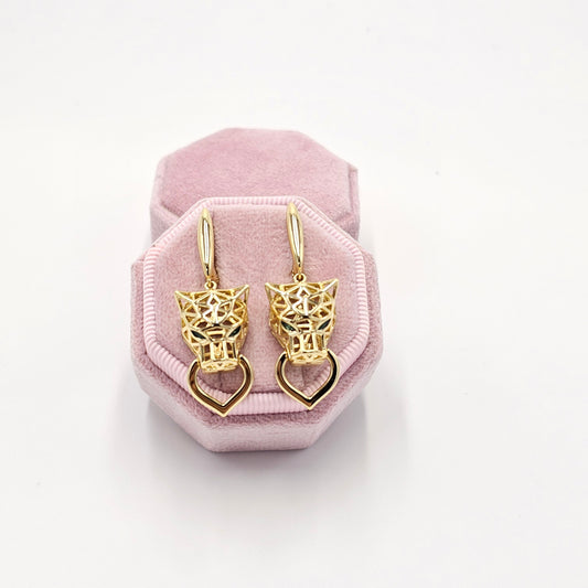 panther earrings. size small
