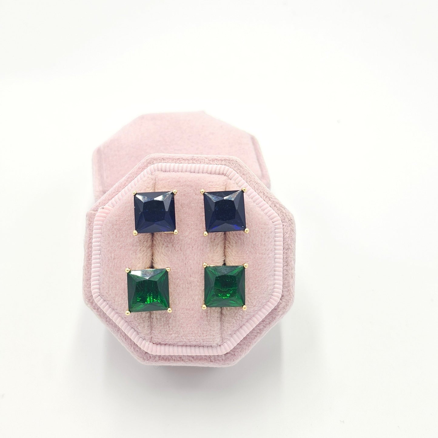 zircon multicolor earrings.