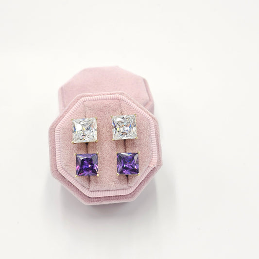 zircon multicolor earrings.