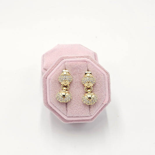 zircon earrings. size small
