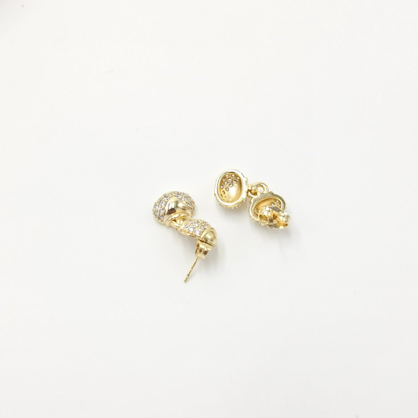 zircon earrings. size small