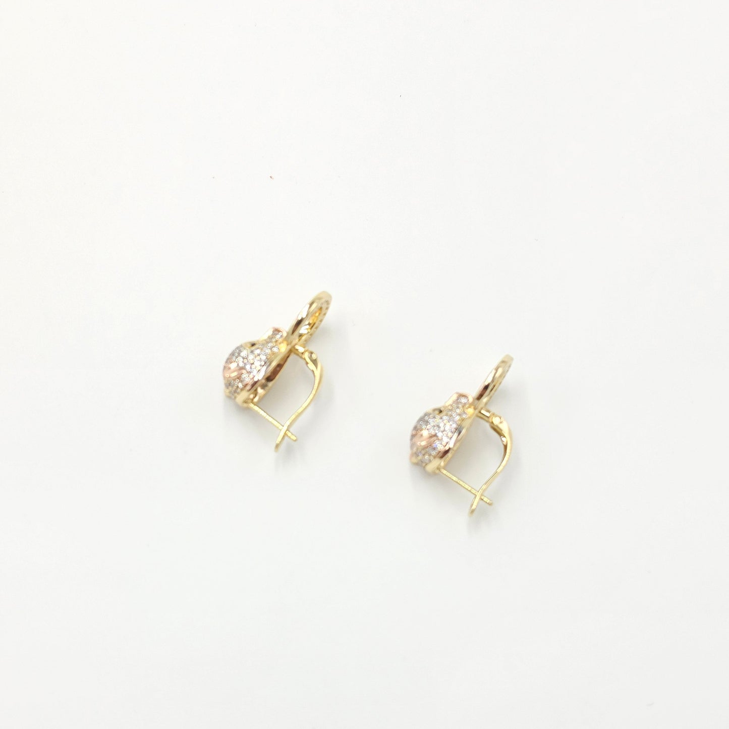 Panther tricolor earrings. size medium