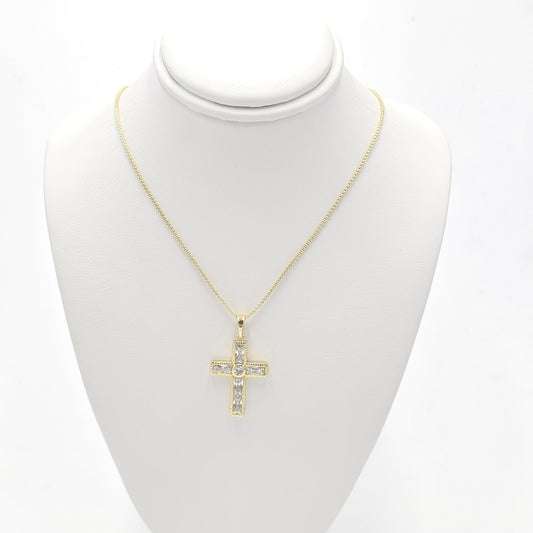 cross pendant and chain.size 45 cm