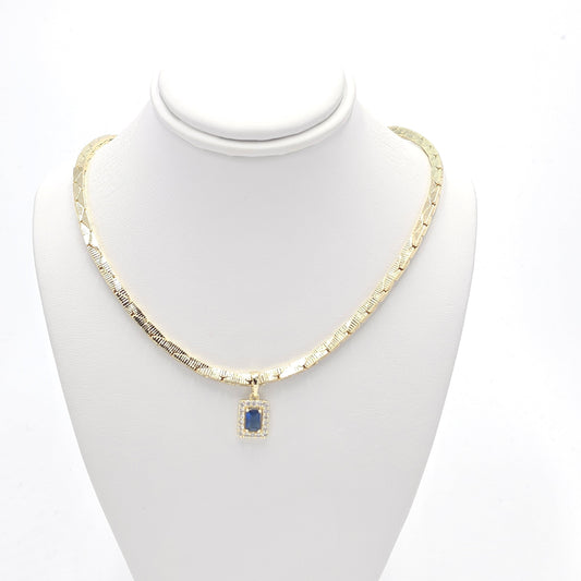 crystal pendant and choker. size 45 cm