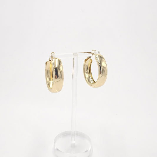 golden hoops earrings. size medium