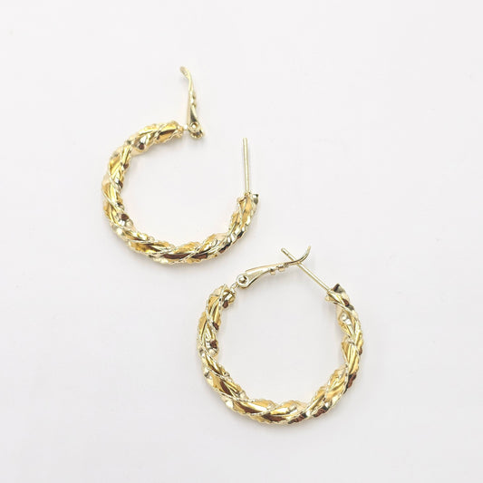 torzal golden hoops earrings. size 30mm