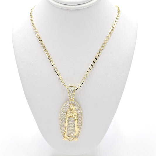 Virgin pendant and chain 21 inches