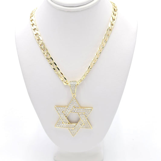 David star pendant and chain. size 20 inches