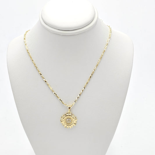 Sun pendant and chain. size 18 inches