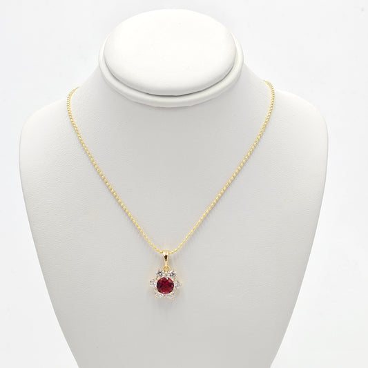 crystal multicolor pendant and ball chain. size 18 inches