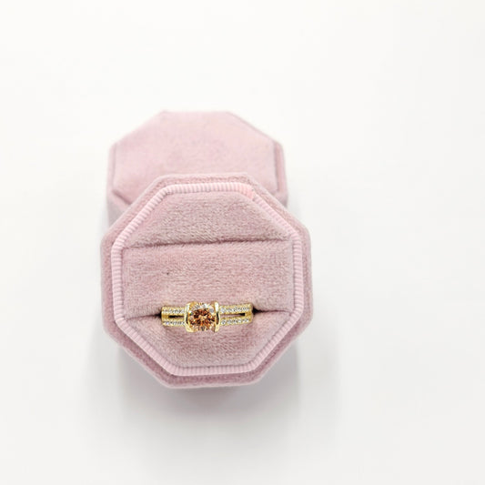 amber zircon ring