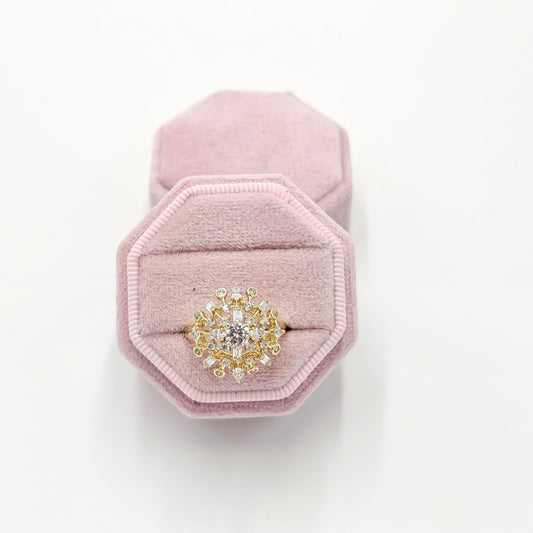 clear zircon ring