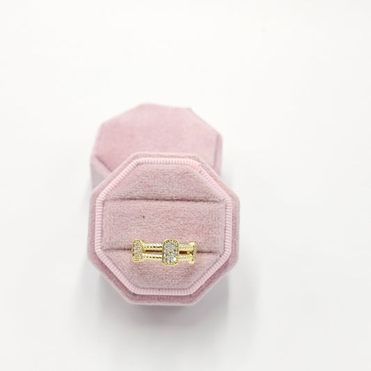 3 zircon ring.