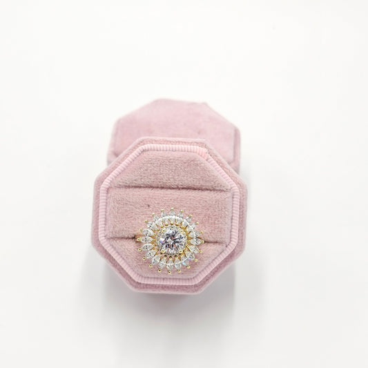 clear zircon ring.