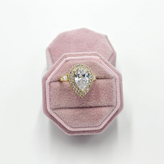 clear crystal ring
