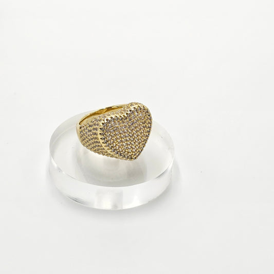 zircon heart ring