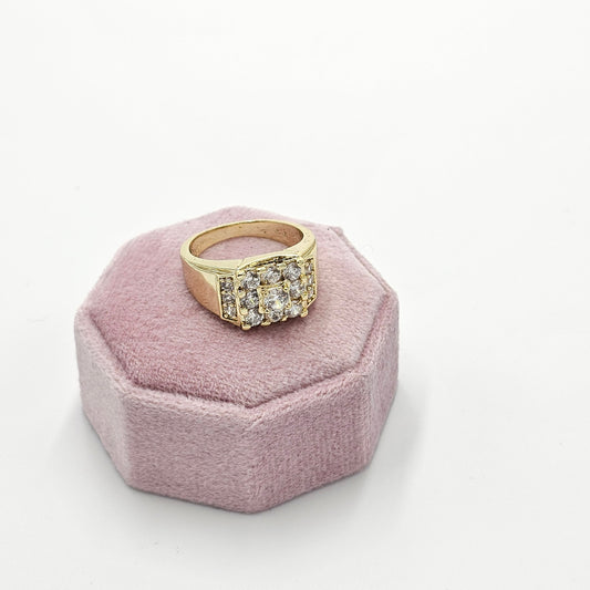 clear zircon ring