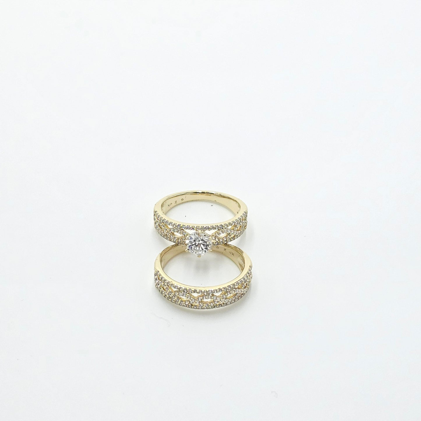 Engagement ring. gold plated 14k