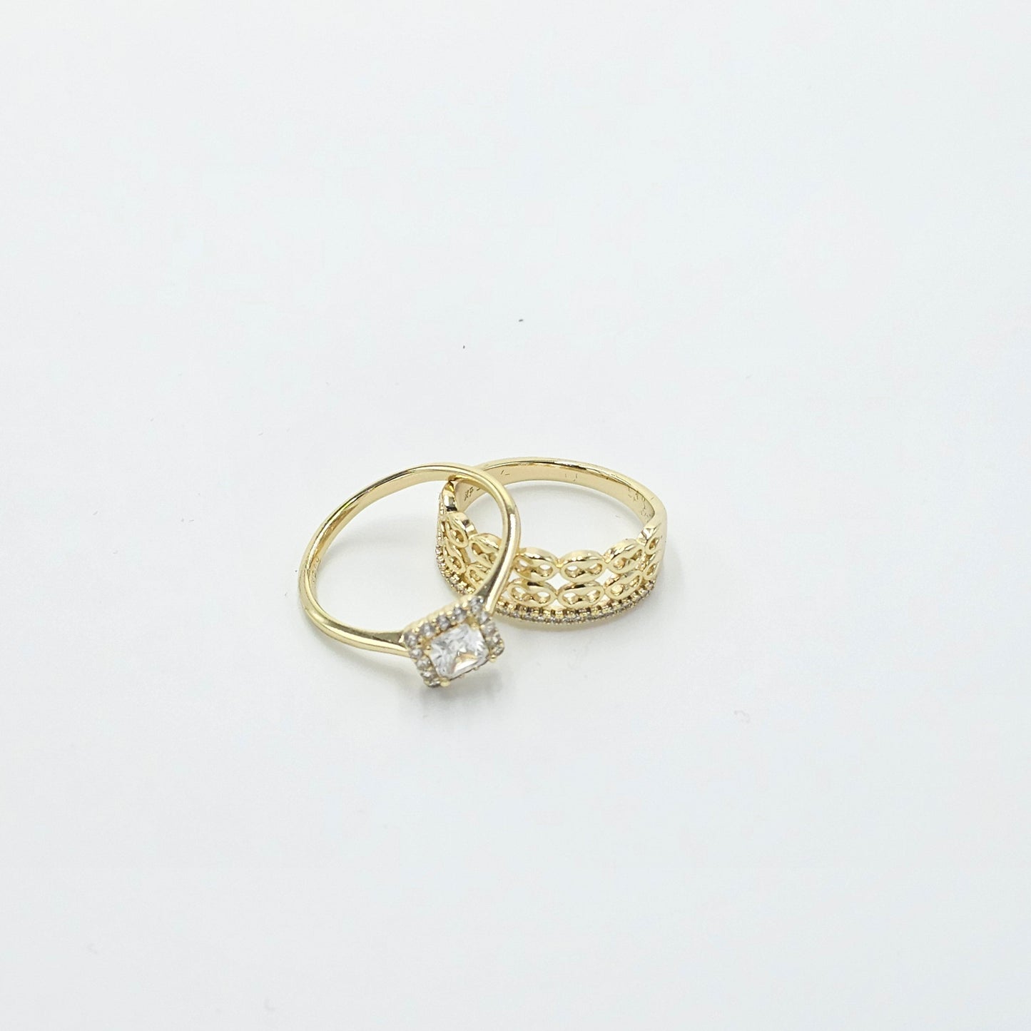 engagement ring. gold plated 14k