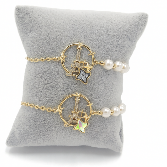 Eiffel tower bracelet. size 19 cm