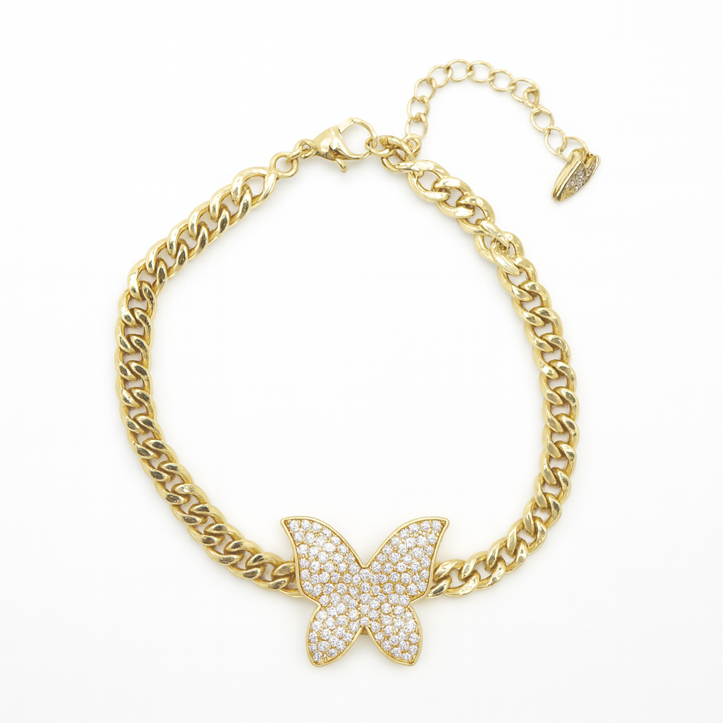 butterfly bracelet. size 17cm