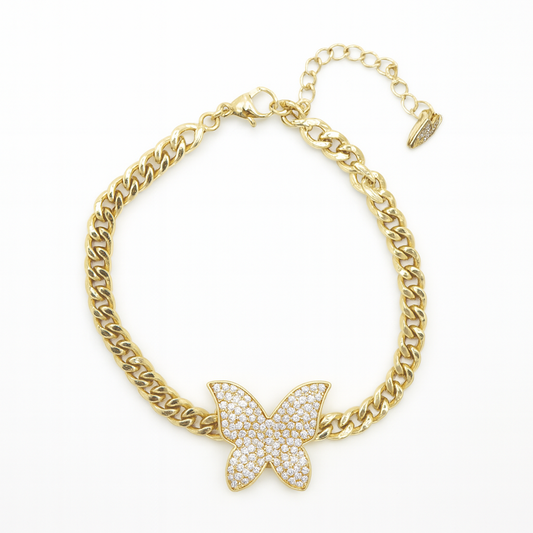 butterfly bracelet. size 17cm