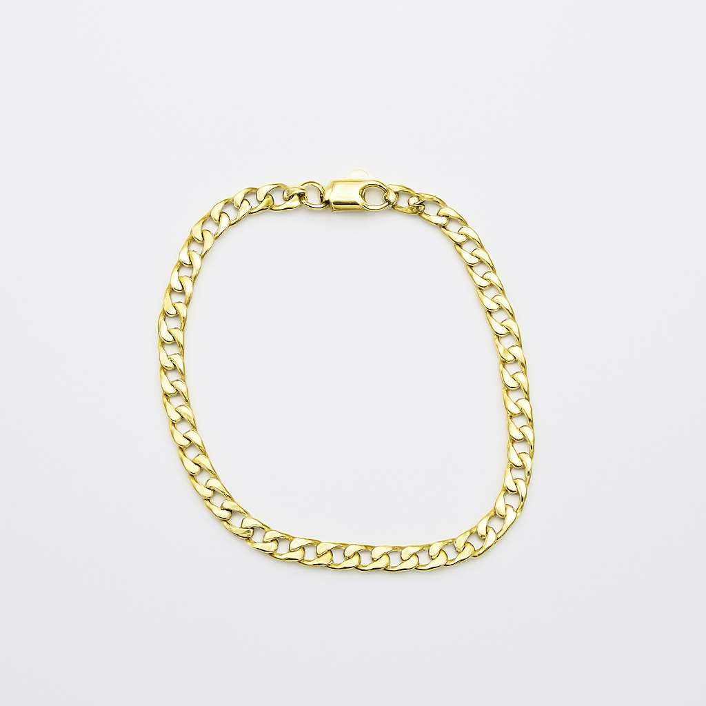 cuban link bracelet. size 19cm