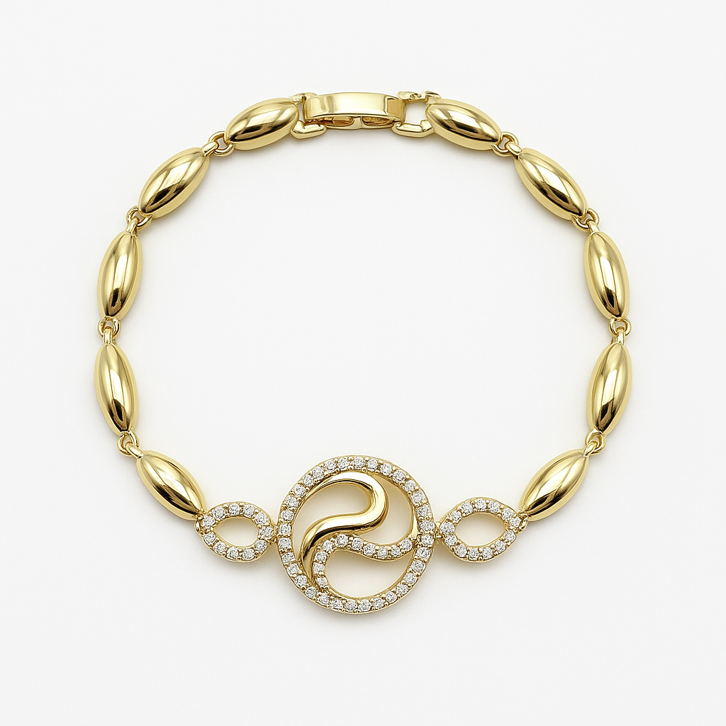 Ying Yang bracelet. size 17 cm