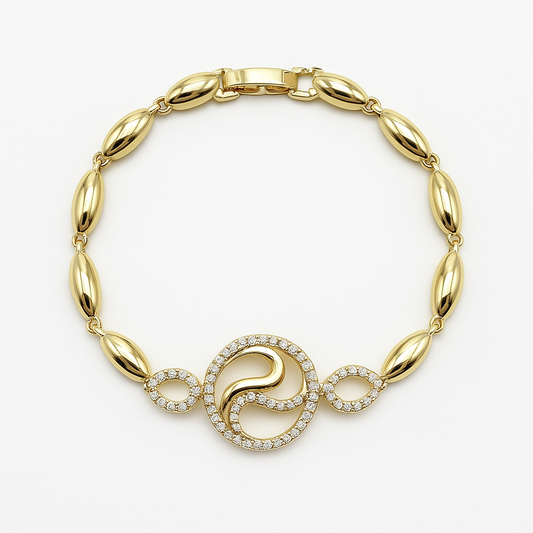 Ying Yang bracelet. size 17 cm